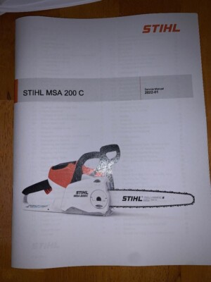 MSA200 C, MSA 200 C-B Battery STIHL Chainsaw Service Workshop Repair ...
