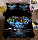 Twinkling Diamond 3D Printing Duvet Quilt Doona Covers Pillow Case Bedding Sets