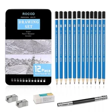 Profession Sketch Pencils 6B to 4H for Kids and Adults Drawing, Art Graphite ...