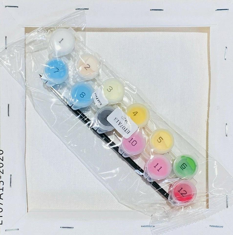 Acrylic Painting By Numbers Kit Craft DIY Art Project Paint On Canvas & Frame - image 2 of 2