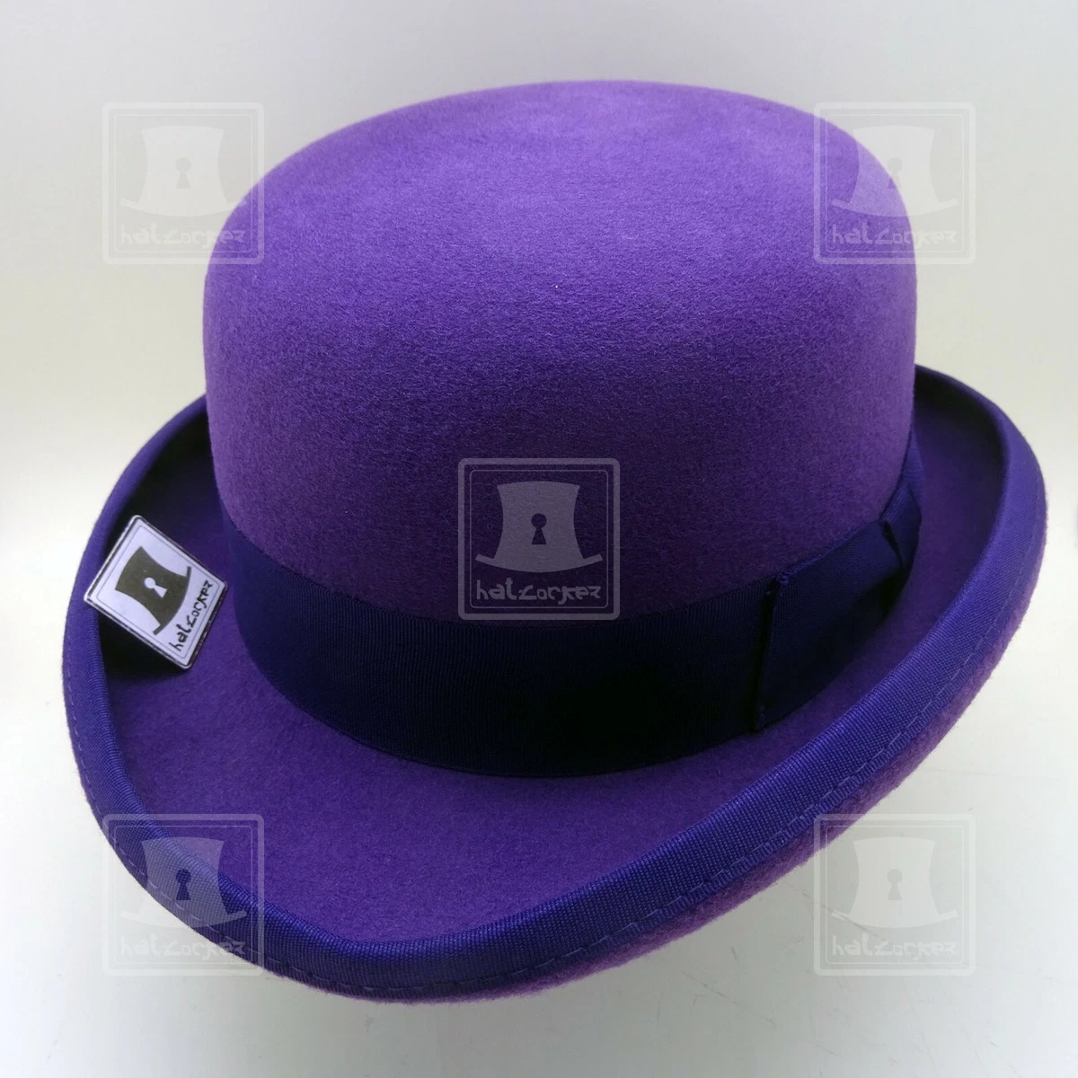 Purple bowler hat cheap