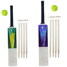 Cricket Set Wooden Cricket Bat Ball Sets + Free Carry Bag Kids Children Adults