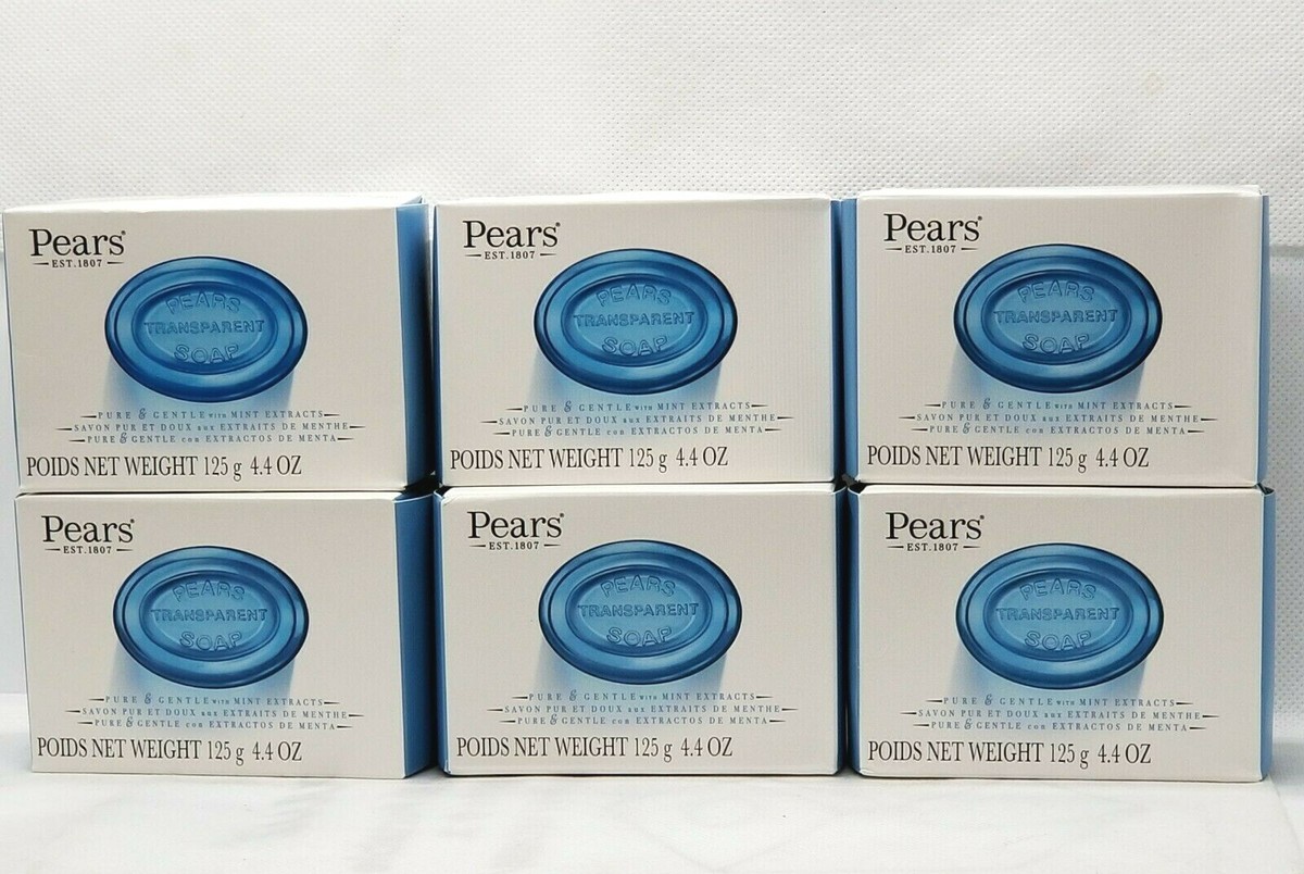 LOT OF PEARS BAR SOAP WITH MINT EXTRACT- Germ Shield 125