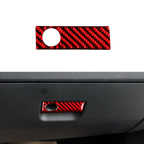 Red Carbon Fiber Copilot Storage Box Handle Trim For Mazda MX-5 Miata 2009-2015 - Picture 2 of 16