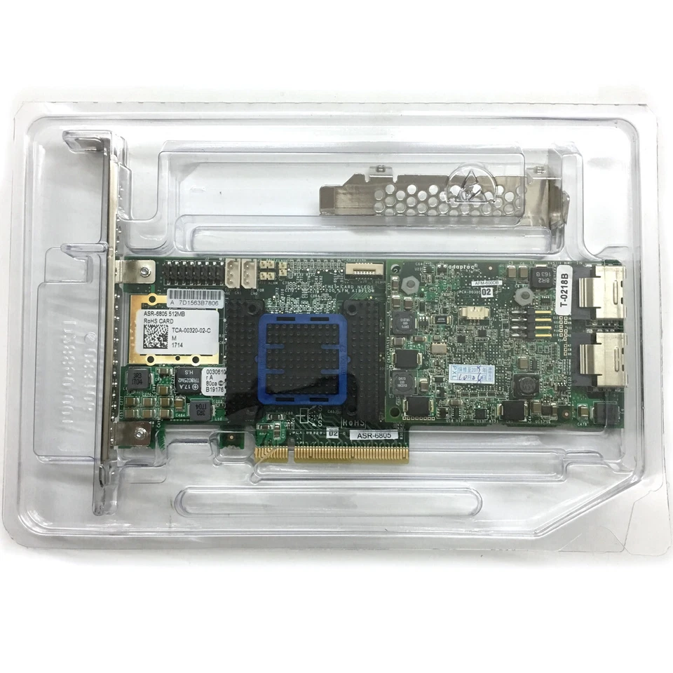 Adaptec ASR-6805 6G SAS 512MB Cache 8-lane RAID 0, 1, 5, 6, 10,50 W/ Battery BBU - Image 2 of 4