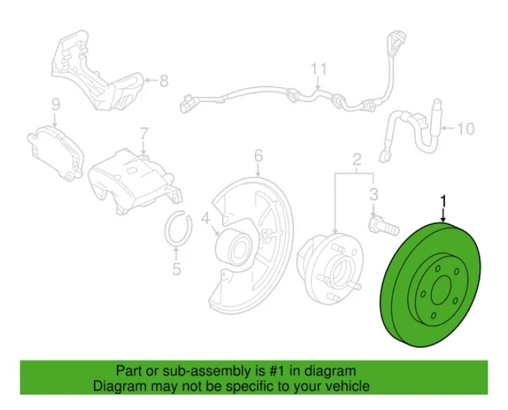New ACDelco Genuine GM Front Disc Brake Rotor 13502060 Chevy Trax Buick Encore Foto 2 de 4