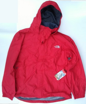 north face red raincoat