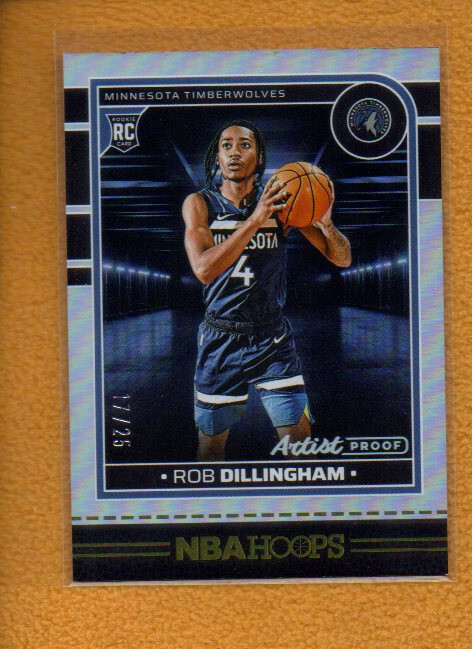 Rob Dillingham 2024-25 Panini NBA Hoops Rookie Artist Proof RC #238 /25