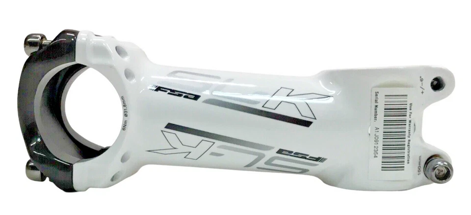 FSA SL-K Alloy Road-MTB Stem 31.8mm Clamp +/- 6° 1-1/8" Steer 100mm White 160g - Image 3 of 4