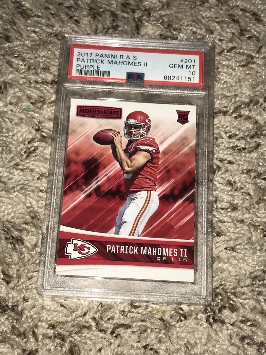 2017 R&S PATRICK MAHOMES RC ROOKIE PURPLE PSA 10 GEM MINT POP 28 SUPER BOWL  RARE