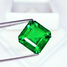Natural Tsavorite Garnet 11.92 Ct Certified Loose Gemstone Square Cut Garnet Gem
