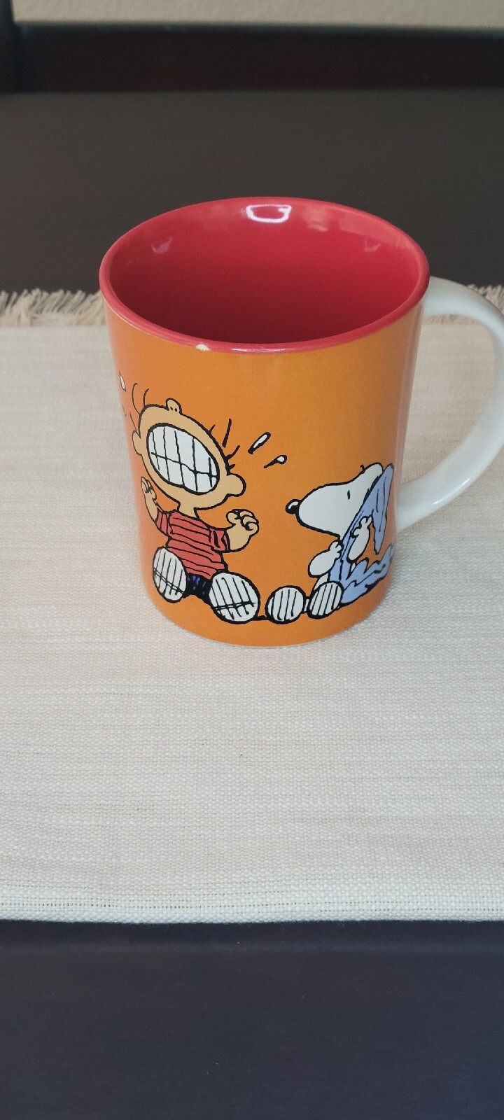 Peanuts Linus Snoopy Blanket 15oz Coffee Tea Mug “Crying Isn’t Going To