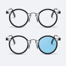 Vintage Round Photochromic Sunglasses Turn-blue Multifocal Reading Glasses Vintage Round Photochromic Sunglasses Turn-blue Multifocal Reading Glasses