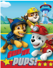 Paw Patrol Throw Silk 40x50 BLanket Chase Marshall Rubble