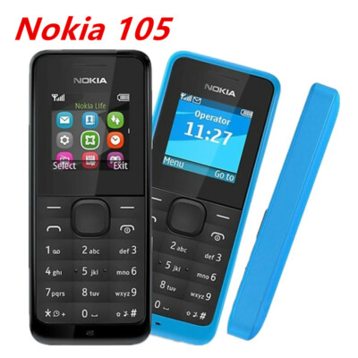  Nokia 105 Black FM Radio 2G GSM Good Quality Unlocked CellPhone