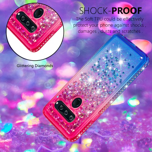 Custodia telefono per LG V40/V50 Bling scintillante diamante liquido galleggiante - Foto 23 di 24