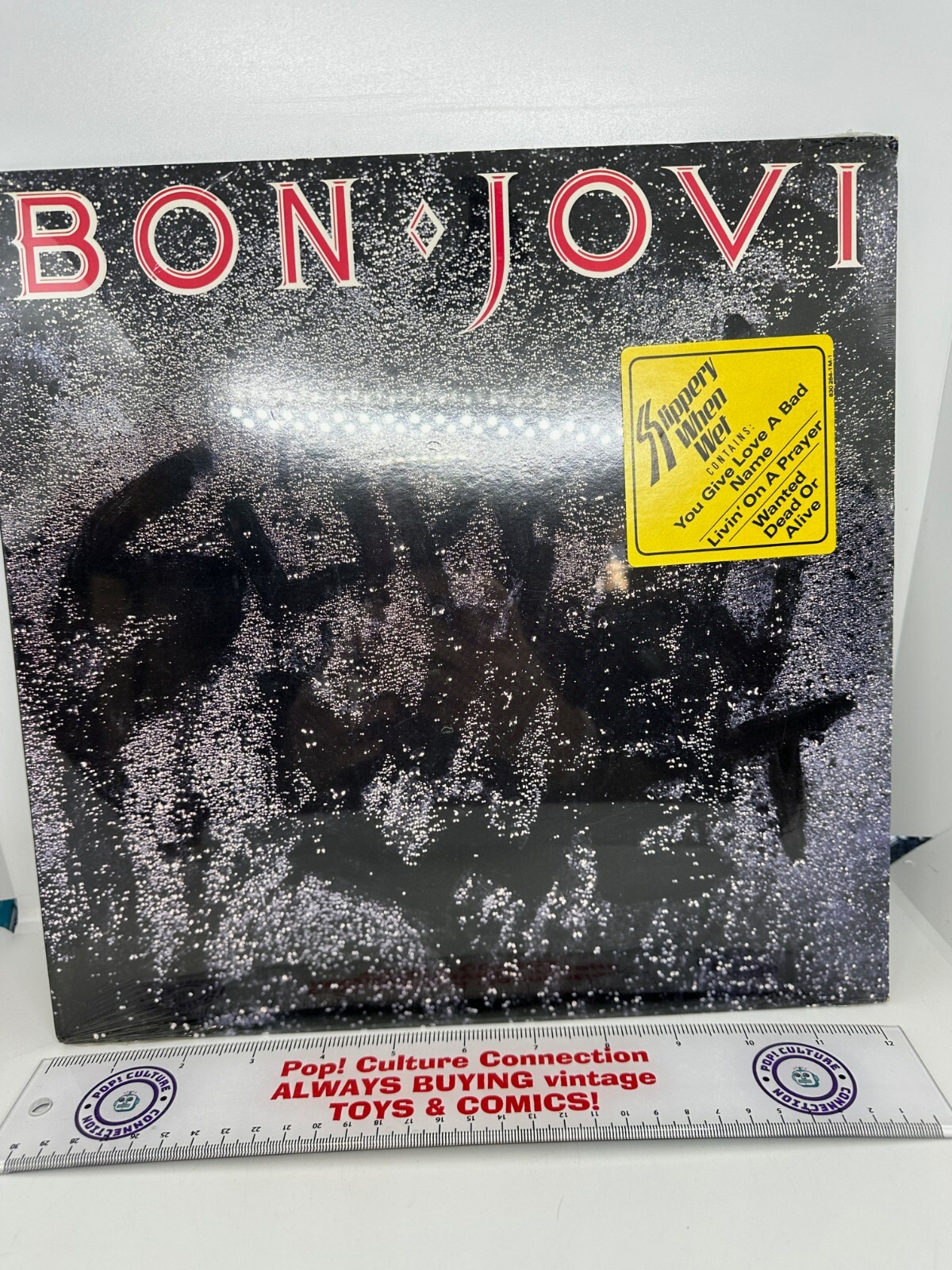 Vintage 1986 Bon Jovi Slippery When Wet Vinyl With Hype Sticker SEALED!!   NOS