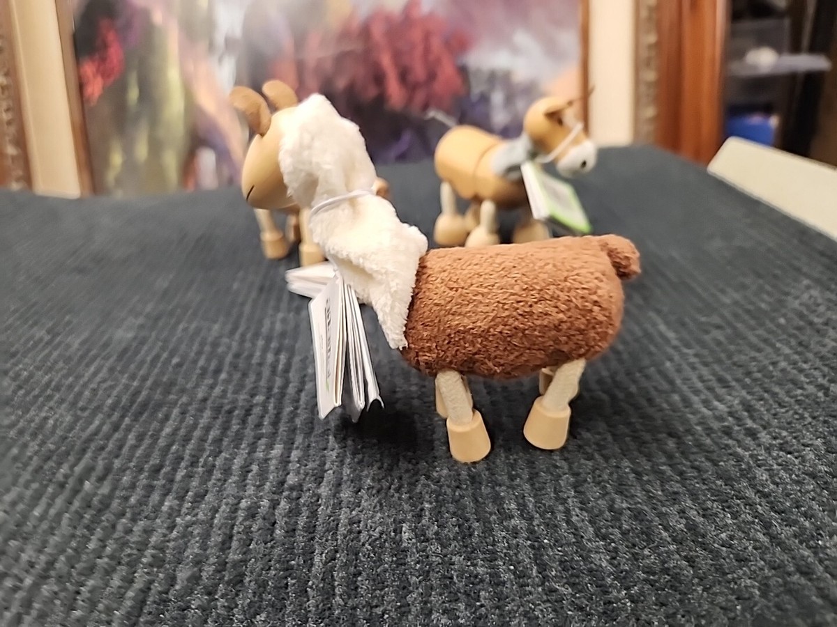 Wooden Anamalz 3-Piece Farm Animal Set. Pig, Llama & Donkey | eBay