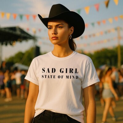 Sad Girl State Of Mind T-Shirt Womens Unisex Lana Del Rey Festival Music Gig