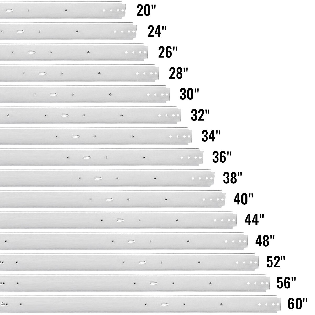 1 Paire De Glissières De Tiroir De 40,6 Cm à 3 Sections à
