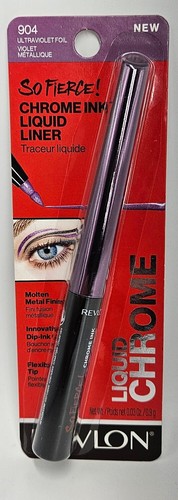 REVLON SO FIERCE CHROME INK LIQUID EYELINER #904 "ULTRAVIOLETTFOLIE" NEU 0,03oz