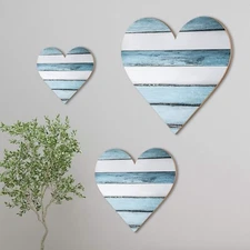 Wood Heart Wall Decor Heart Shaped Wooden Sign Rustic Hanging Love Plaque for