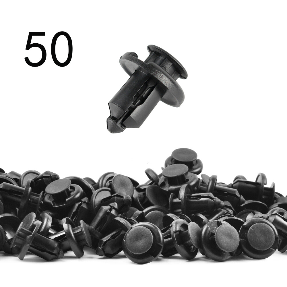 その他 Item 50 Rivet Fastener Bumper Clips Screw Blcak Fits Honda Accord Civic