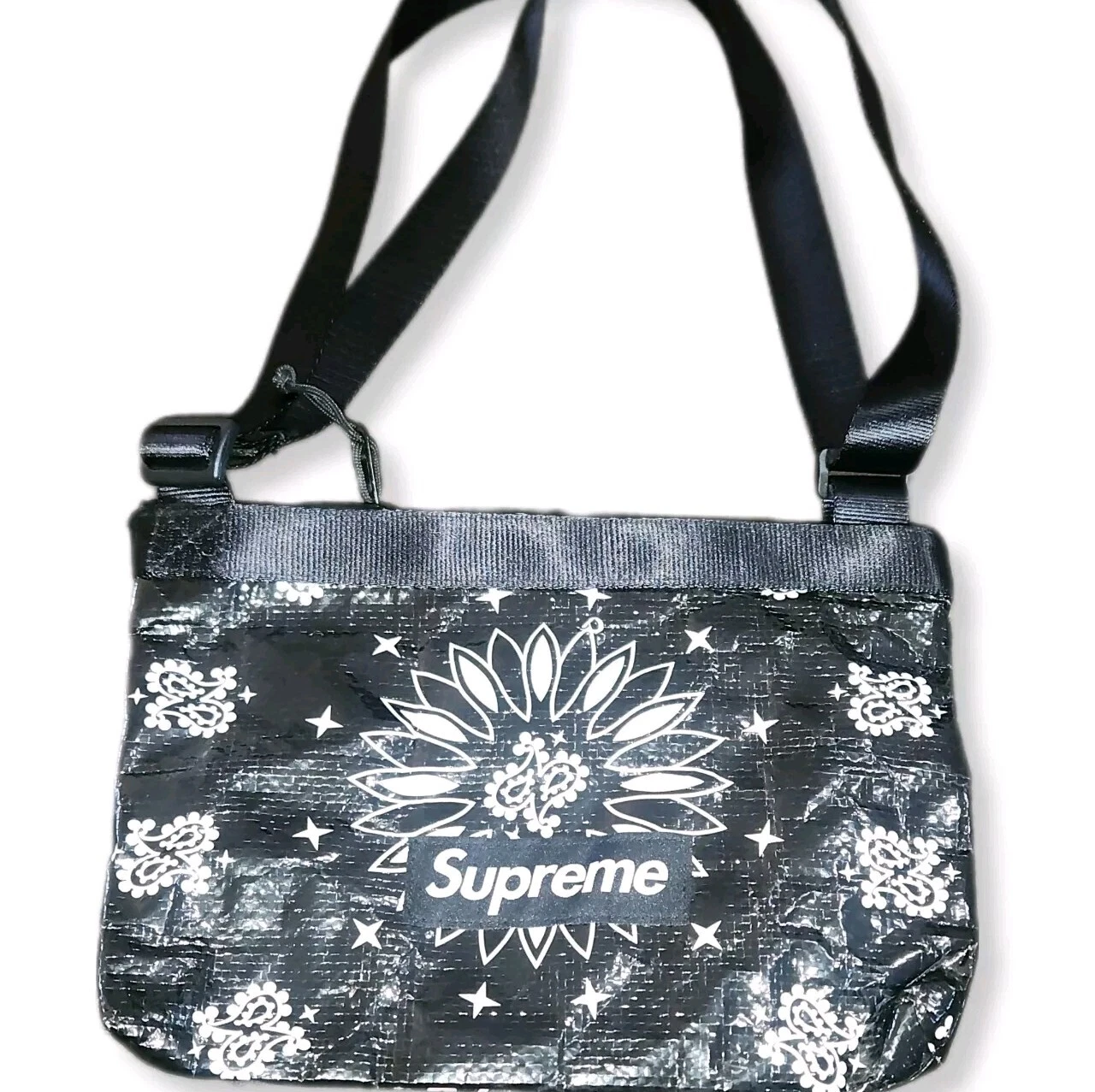 SAC LATÉRAL BÂCHE NOIR BANDANA SUPRÊME