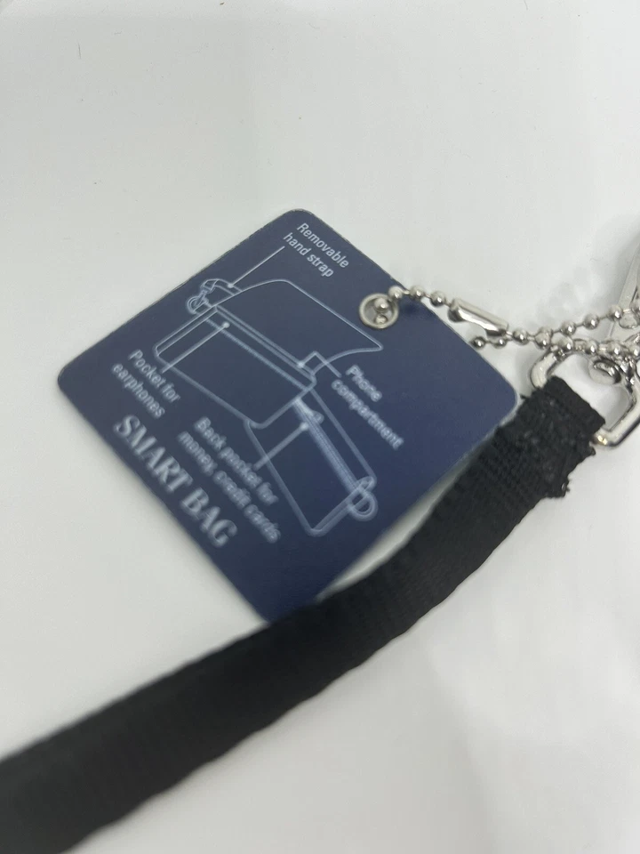 BOLSO INTELIGENTE CHAPS Negro para Teléfono Cámara Música Billetera con Muñequera Foto 2 de 4