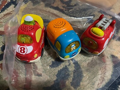 Lot of 3 Vtech Go Go Smart Wheels Vehicles Lights & Sounds working wi/batteries