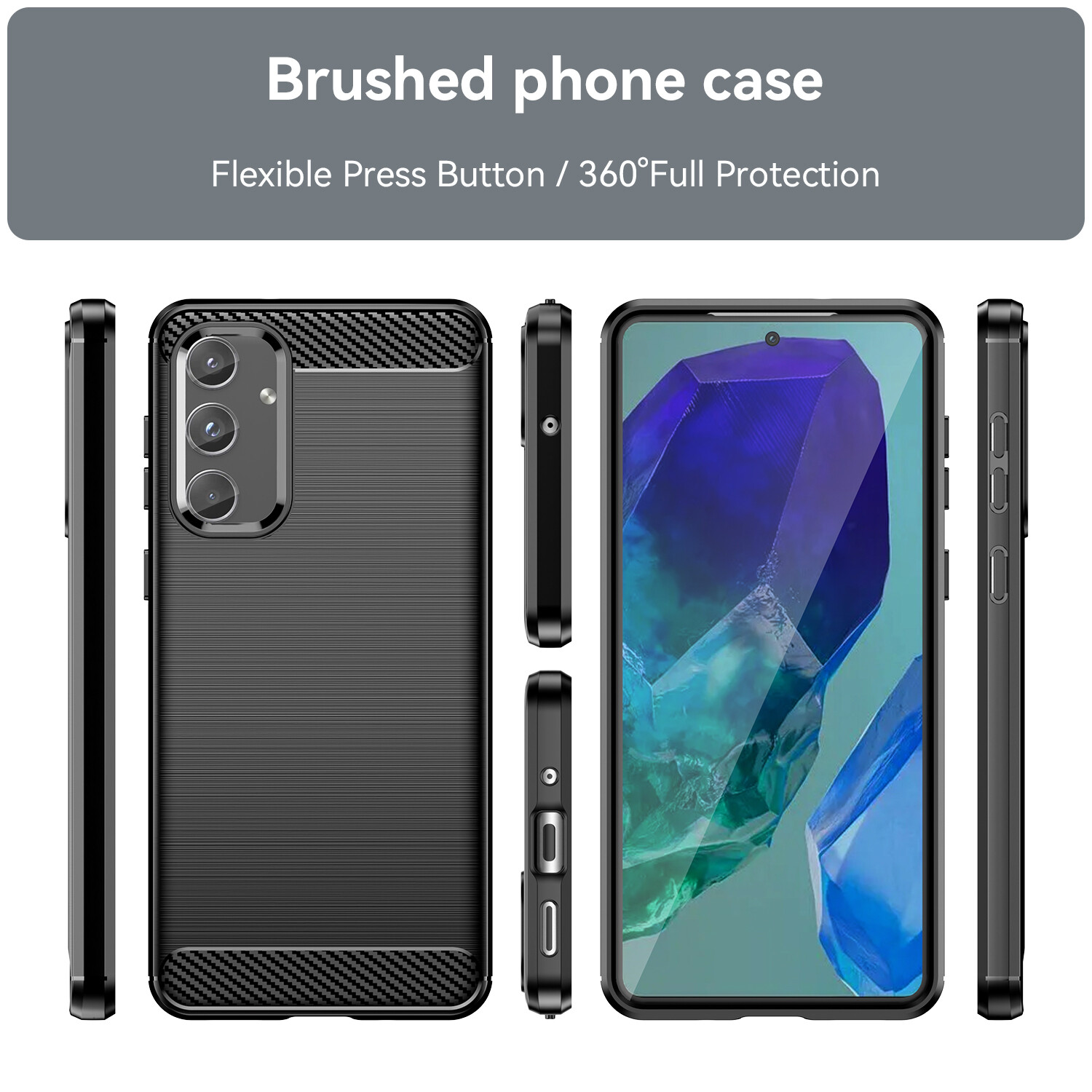 Luxury Shockproof Soft Brushed Slim Case for Samsung Galaxy C55