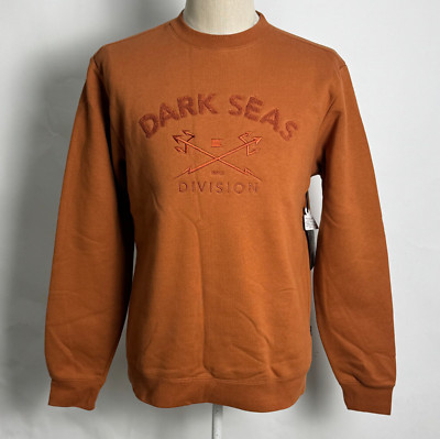 Dark Seas Men's Heavyweight Crew Sweatshirt Mason Rust Size M NWT