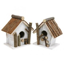 Deko Nistkasten Vogelhaus Holz Shabby Chic 2er Set, 2 Stück