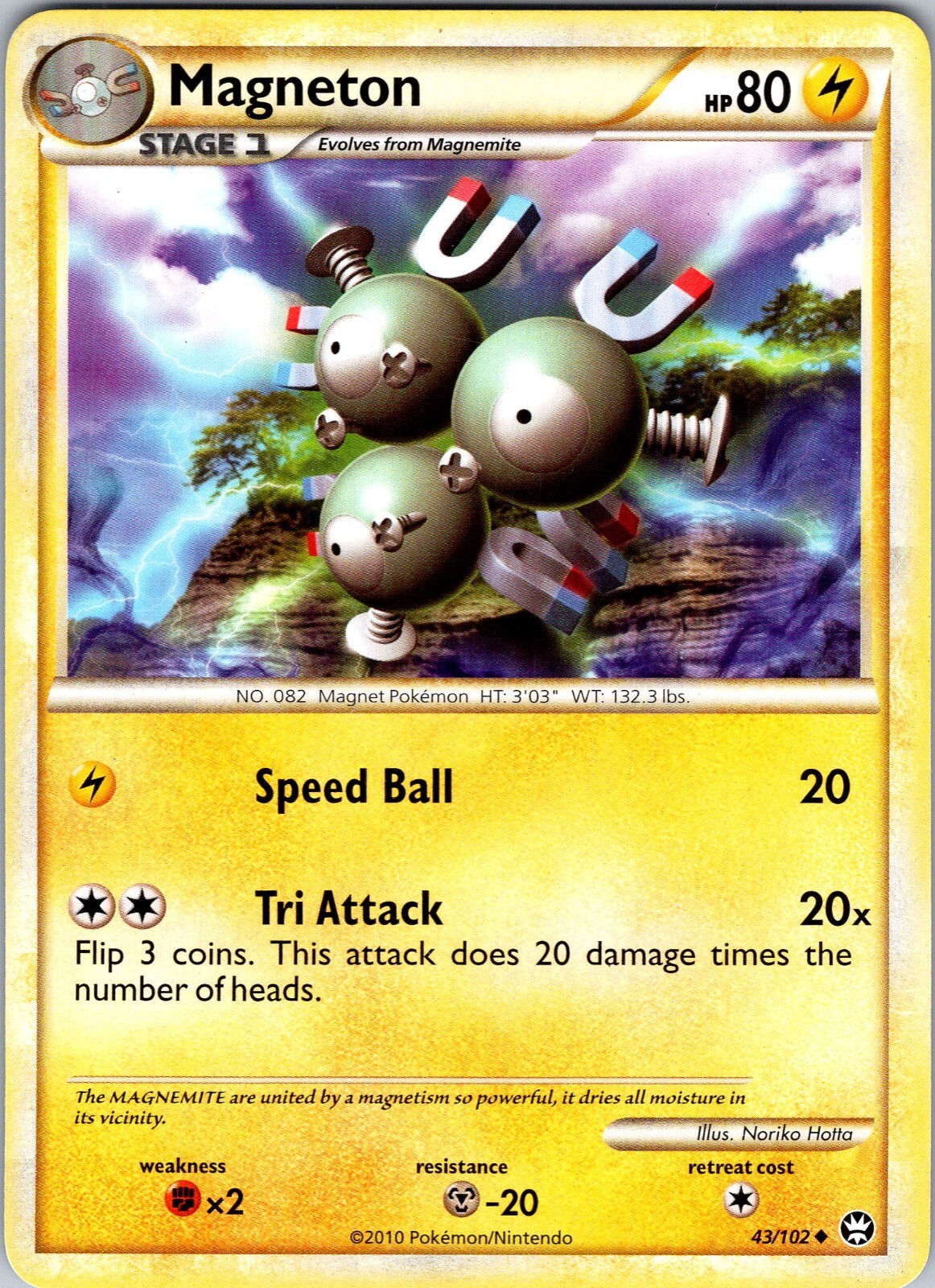 Pokemon TCG Magneton HGSS Triumphant 43/102 Regular Uncommon Card NM