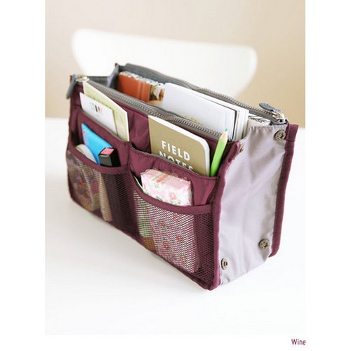Bag Insert Organiser Handbag Women Travel Makeup Purse Wallet Pouch Organiser - Picture 2 of 21