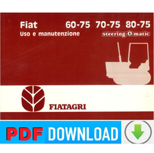 Trattore FIAT 70-75 Fiatagri Manuale uso manutenzione Libretto Istruzioni ITA