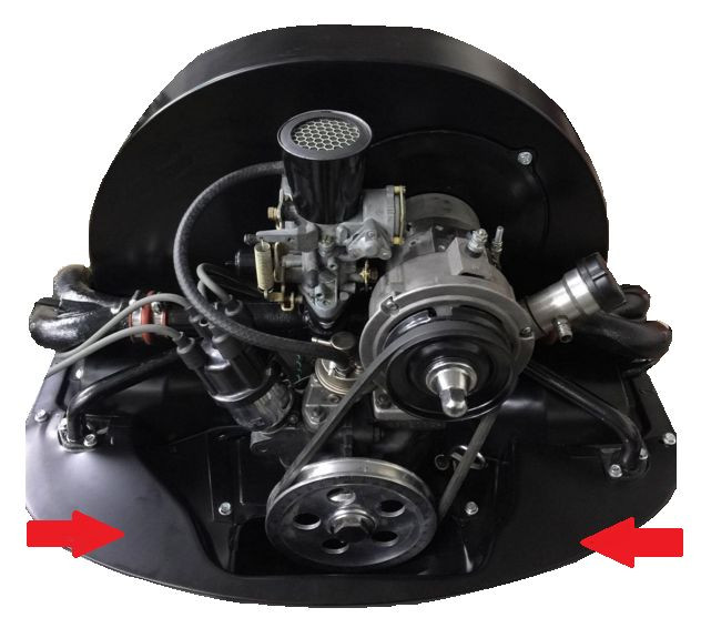 EMPI VW Type 1 Rear Engine Cooling Tin w/o Heat Hoses w/o Heat Risers ...