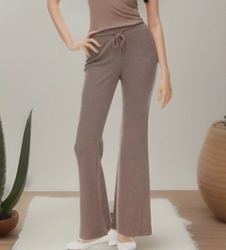 aritzia lounge baby waffle knit kick flare pants