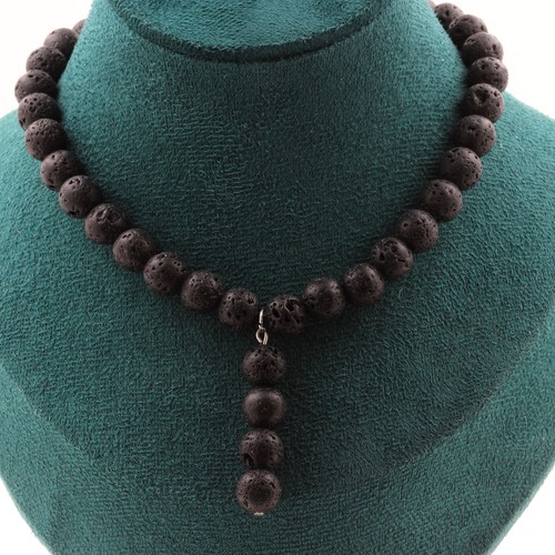 Pietre E Minéraux. Collana Perle Agata Crazy Lace 8 MM Catena IN Acciaio Inox