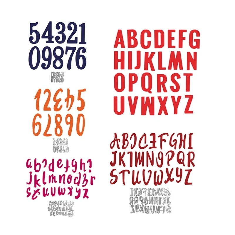 Letter Number Metal Cutting Dies Stencils for DIY Scrapbooking Decorative Emboss - Image 2 of 4