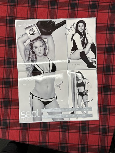2015 2016 OAKLAND RAIDERS RAIDERETTES CHEERLEADER SWIMSUIT CALENDAR ALL SIGNED - Picture 14 of 17