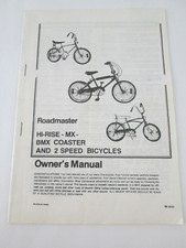 1982 AMF Roadmaster  BMX Coaster  Hi-Rise MX 2 Speed Owners Manual ORIGINAL
