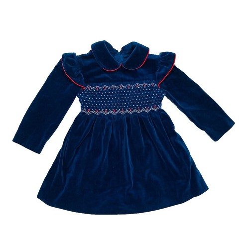 Robe Fille BONWIT TELLER? Taille 4 Bleue Avec Tablier - Neuf Sans Étiquettes