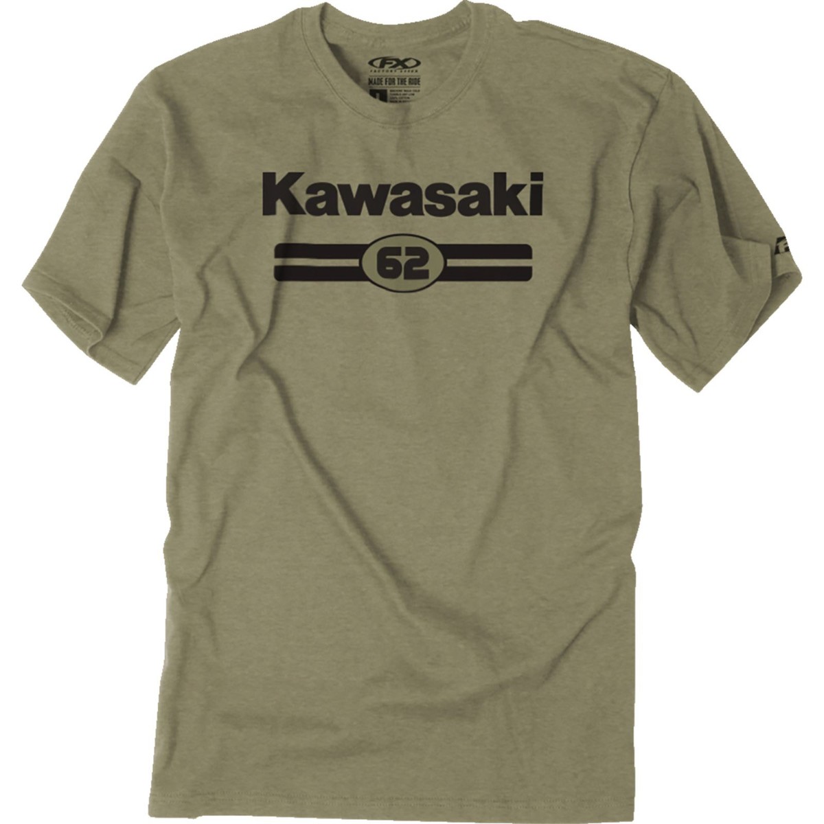 【HI FI FNK】Kawa Square Jacquard Shirt Factory Effex Kawasaki Sixty Two T-Shirt - Heather Olive