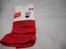 Hanes 3 Women's Red Ribbed BIKINI Sizes 7/L  6/M Sold separate.