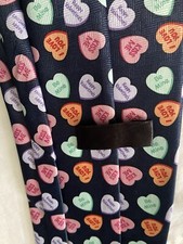 Unisex Valentines Heart Multi Color Fun Tie