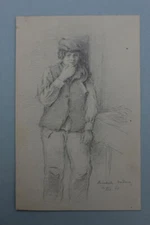 Oskar von Alvensleben (Zuschreibung) - Figurenstudie eines Knaben, Madeira 1862