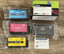 936e 936XL Ink Cartridges 4-Pack CMYK for HP OfficeJet Pro 9120e 9122e 9130e