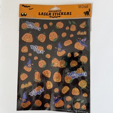 Halloween Stickers Unopened Package Laser Foil Stickers 1 sheet Pumpkins
