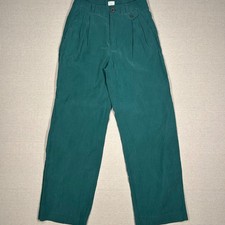 A New Day Teal Green Pleated High Rise Wide Leg Trousers Pants